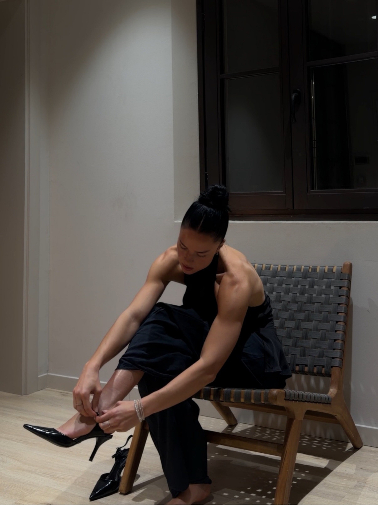A quiet moment, seated